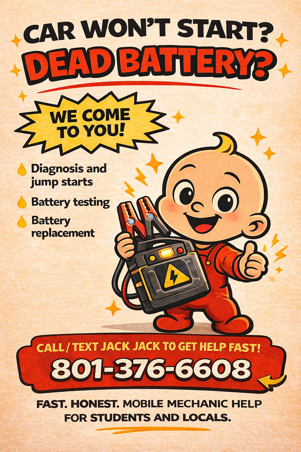 Emergency roadside battery replacement — 24 hr mechanic service in Rexburg Idaho